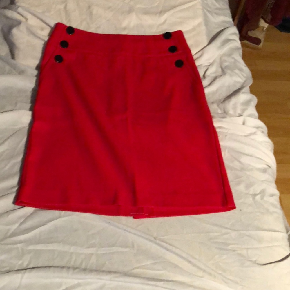 Loft red skirt size 6